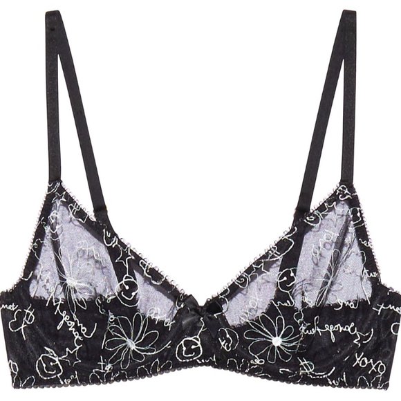 Savage x Fenty By Rihanna Dear Diary Embroidered Unlined Bra - Picture 1 of 8